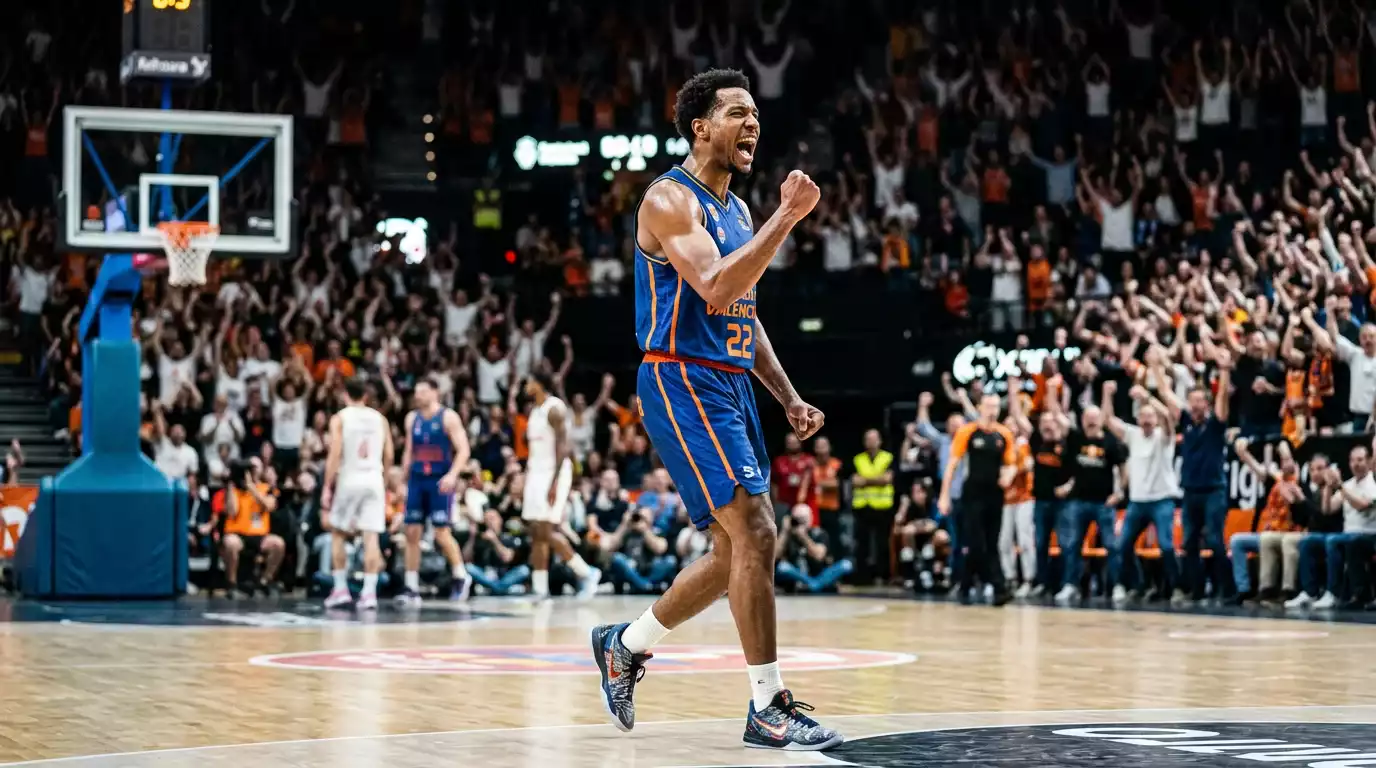 Jugador NBA en racha anotadora durante partido
