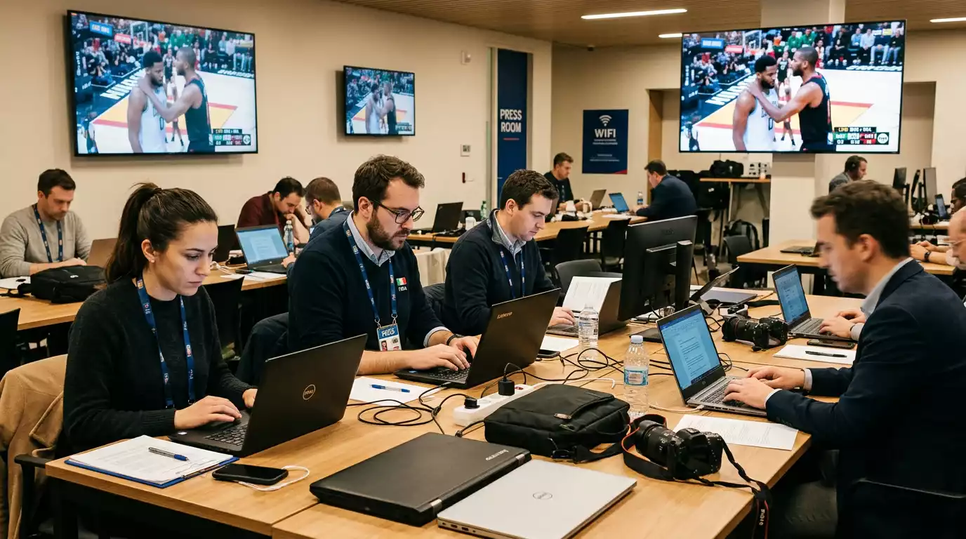 Panel de 100 periodistas votando al MVP de la NBA con papeletas y sistema de puntos